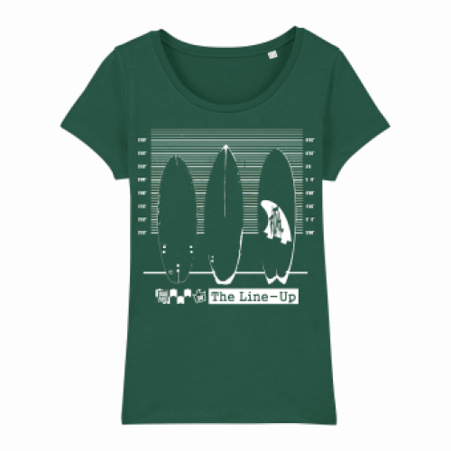 Surf t-shirt women, the line-up, green T-shirt