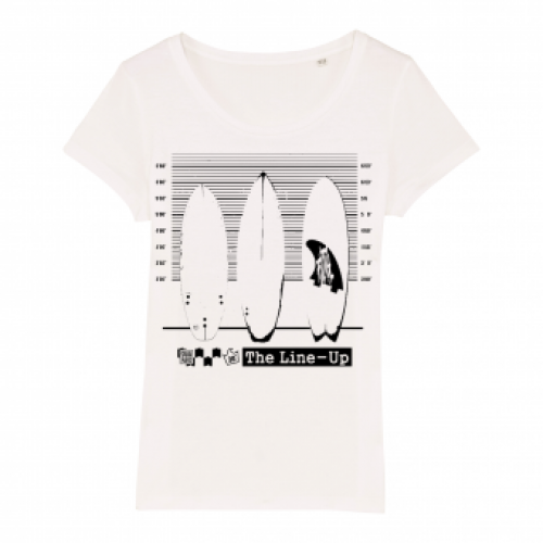 Surf t-shirt women, the line-up, white