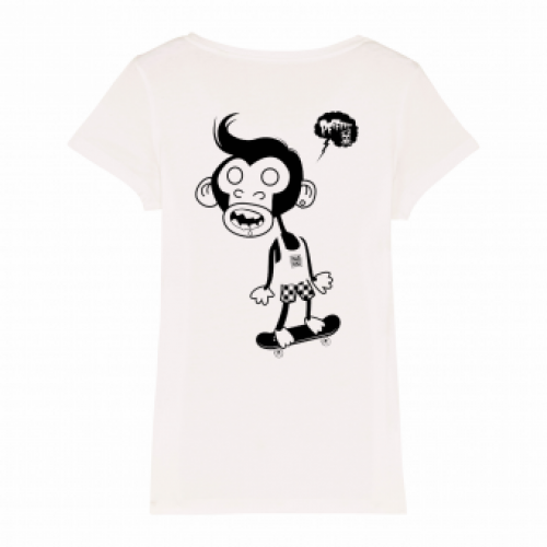 Skate T-shirt women, Monkey off white
