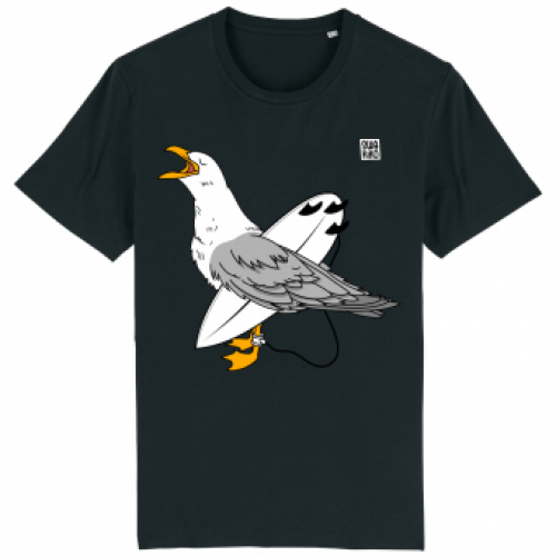Surf T-shirt Seagull , men, black