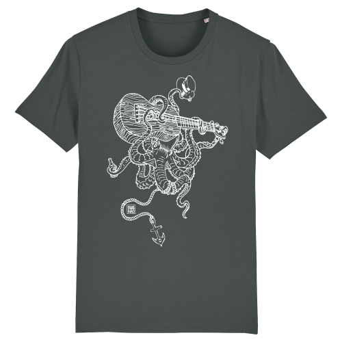 Surf t-shirt men anthracite, Septopus