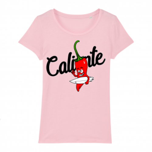 Surf t-shirt women, stoked pepper, pink.png