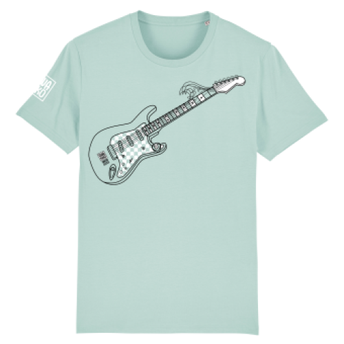 Surf T-shirt Stratocaster, caribbean blue