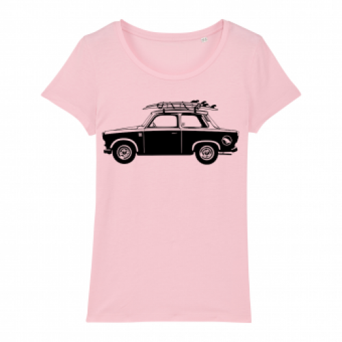 Surf t-shirt women, trabant, pink
