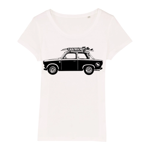 Surf t-shirt women, trabant, white