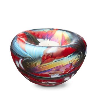 T-light urn met waxine RED