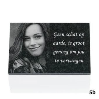 gedenkplaat 20x30cm met laserfoto persoon