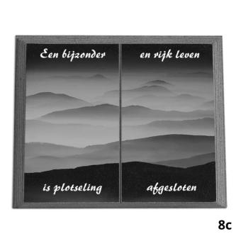 gedenkplaat 25x35cm met laserfoto kompleet