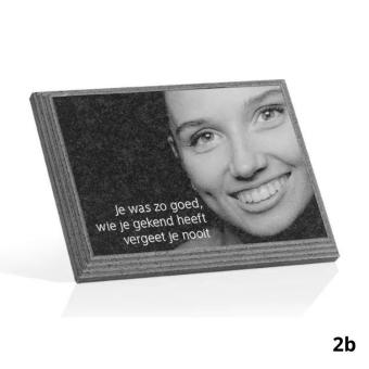 gedenkplaat 30x20cm met laserfoto persoon