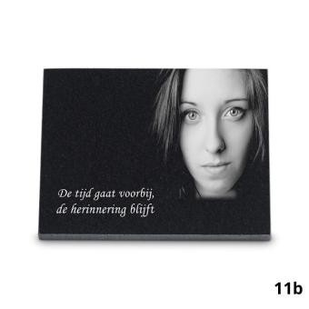 gedenkplaat 30x40cm met laserfoto persoon