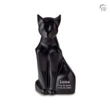 dieren urn Kat in Zwart (mat)