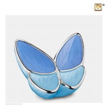 Butterfly urn met blauwe vleugels M1041