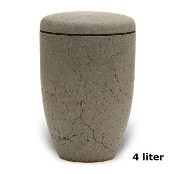 urn van edelstaal Antraciet met steenstructuur (4000ml)