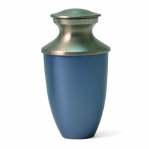 Mini urn Monterey Blue met zilverkleur