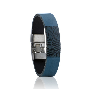 lederen armband L093-720 blauw