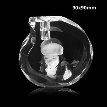 FotoGlas druppel urn 90x90x40mm + zilver afsluitdopje