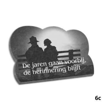 gedenkplaat 18x25cm met laserfoto kompleet