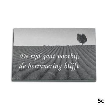 gedenkplaat 20x30cm met laserfoto kompleet