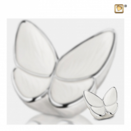 butterfly urnenset in parelwit 1042