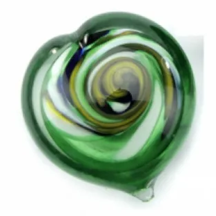 Hart urn van glas