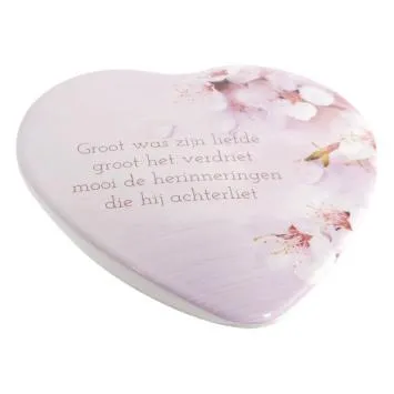Porselein Hart ornament 21x21cm
