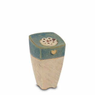 Gonia mini urn van keramiek Groen-Blauw (250ml)