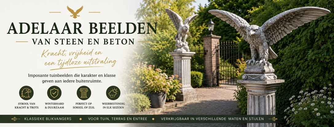 Adelaar beelden van steen en beton voor tuin en terras