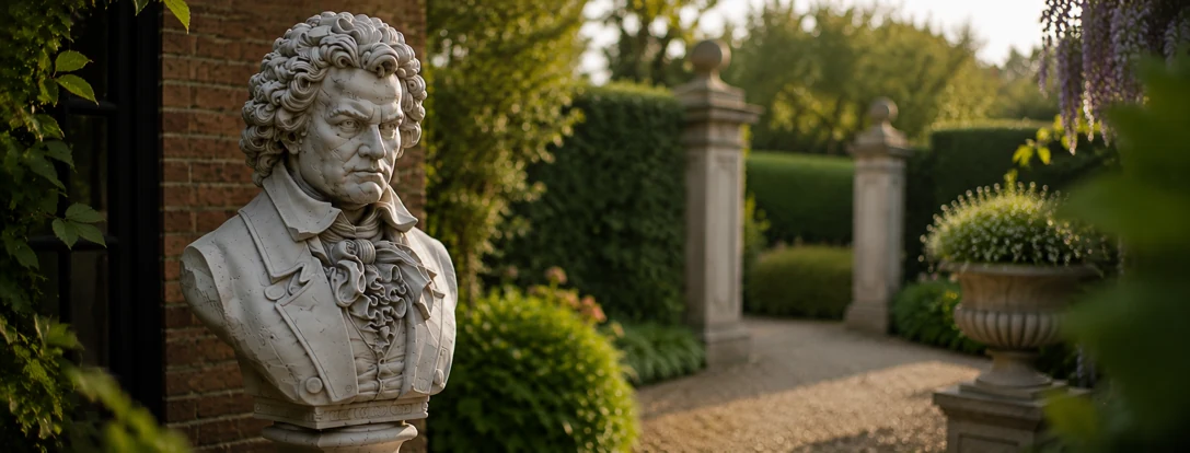 Mensenbeelden en bustes van steen – klassieke kunst voor in de tuin