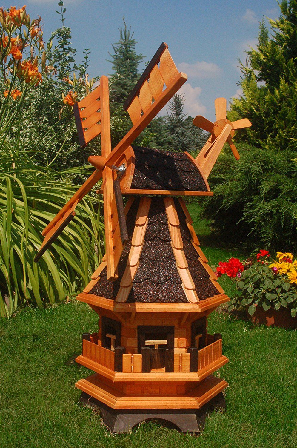 Windmühle, Holz imprägniert, Bitumendach, super solide!