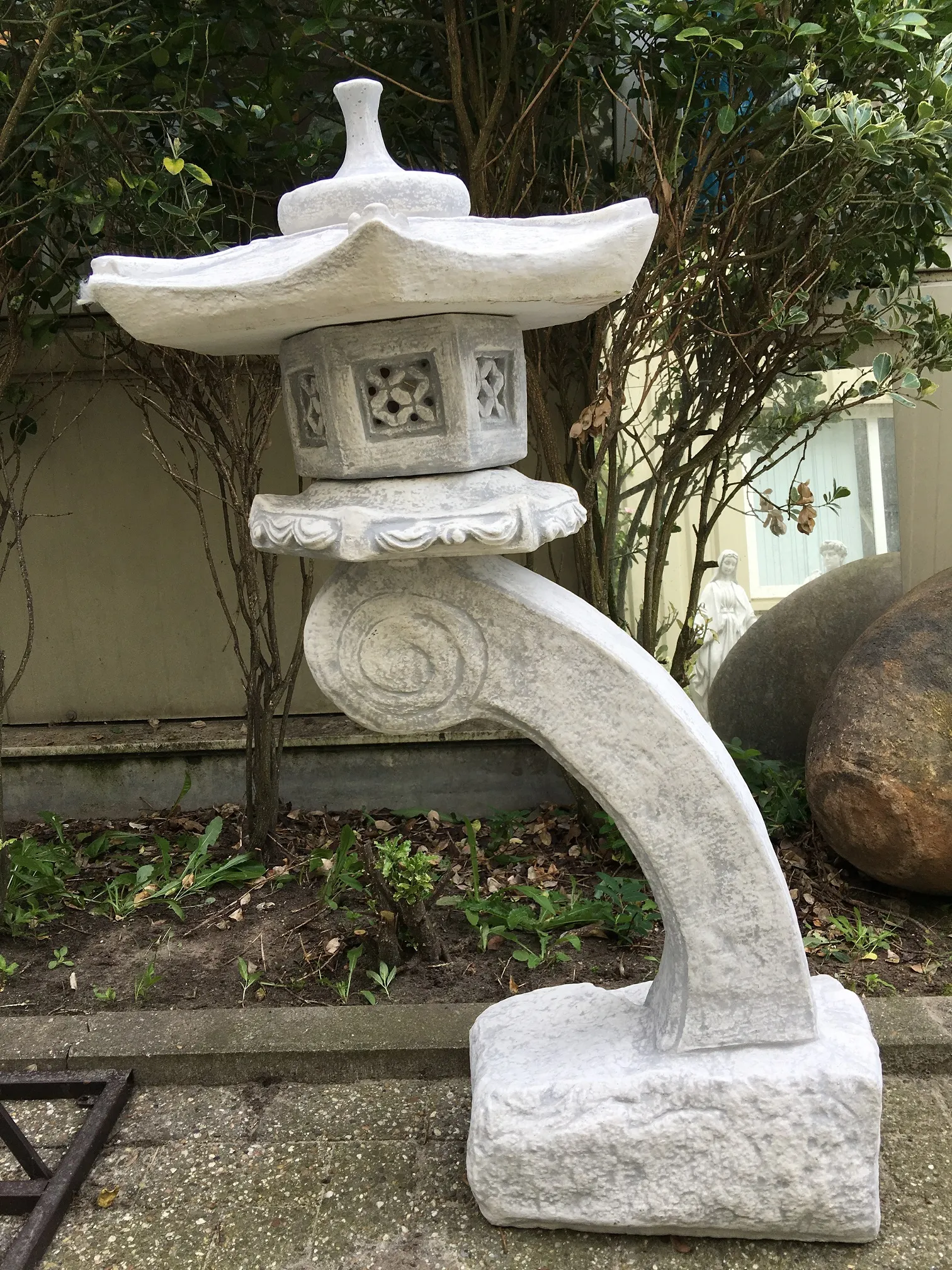 sjaal pen Staat Rankei, stenen oude japanse lantaarn, XL - houseandgarden.shop - dé webshop  voor decoratie in én om het huis!
