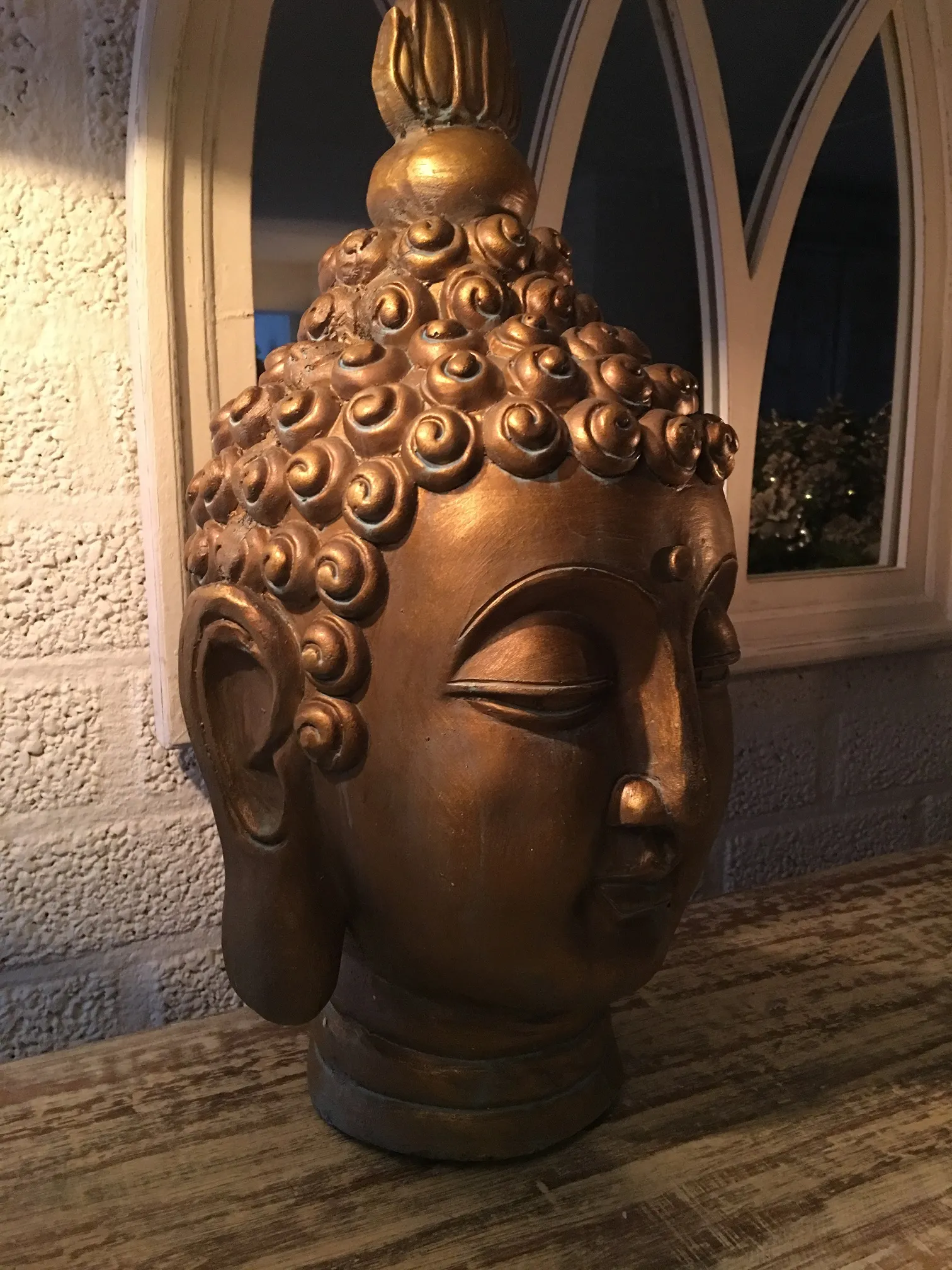 Patch Circulaire Resultaat Boeddha-hoofd, polystein-terracotta - houseandgarden.shop - dé webshop voor  decoratie in én om het huis!