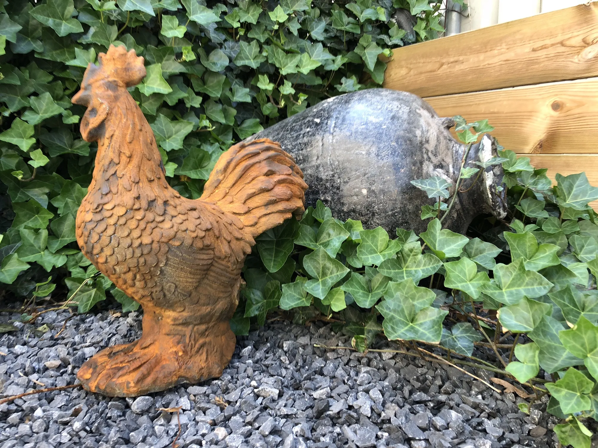 Dekorative Metall-Tierstatue – Gartenornament, 19x29x21 Cm – Für Innen & Außen, Antiker Look
