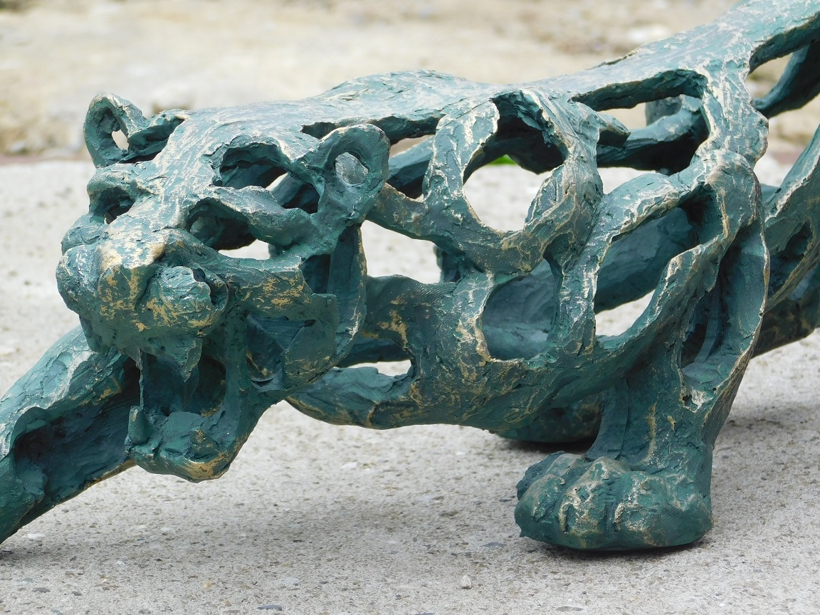 Statue Panther, ein Kunstwerk aus Polystone, sehr sehenswert!