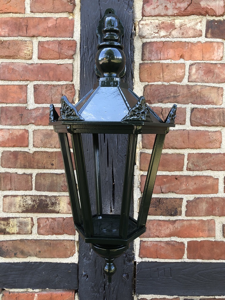 Buitenlamp Winkel - groen - keramische fitting en glas