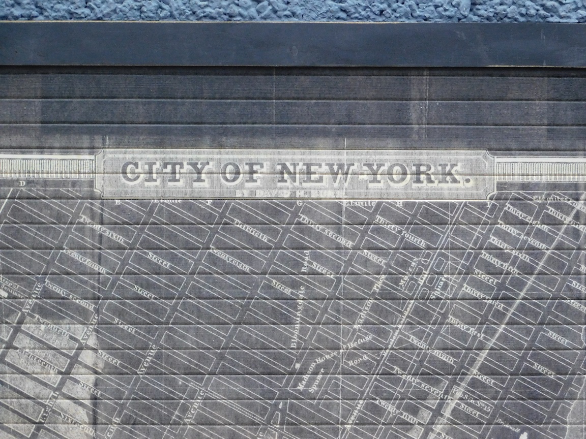 Wanddekoration Bambus City of New York - mit Aufhängeseil