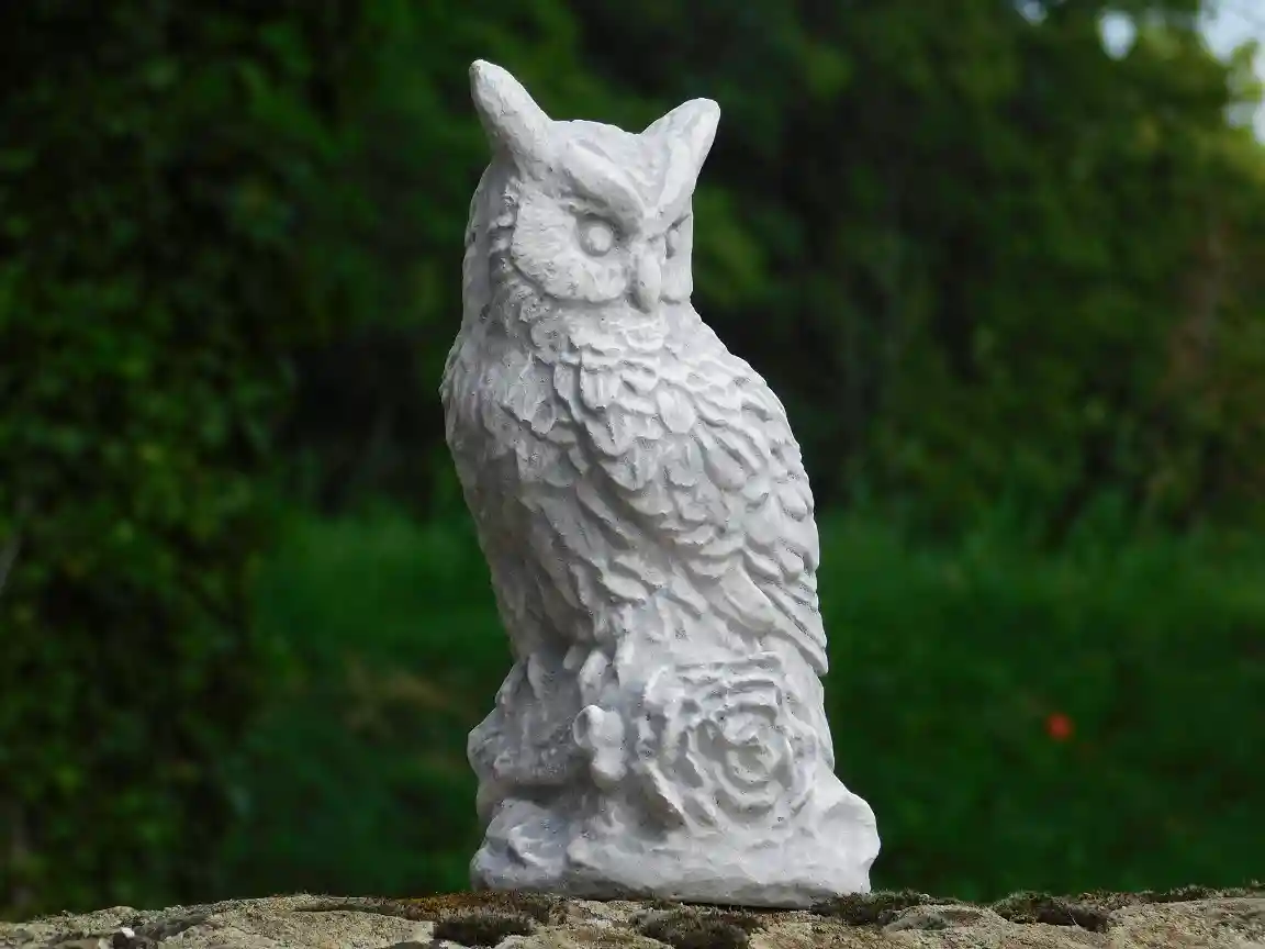Statue Hibou Grand Duc En Couleur | Le Bon Vivre
