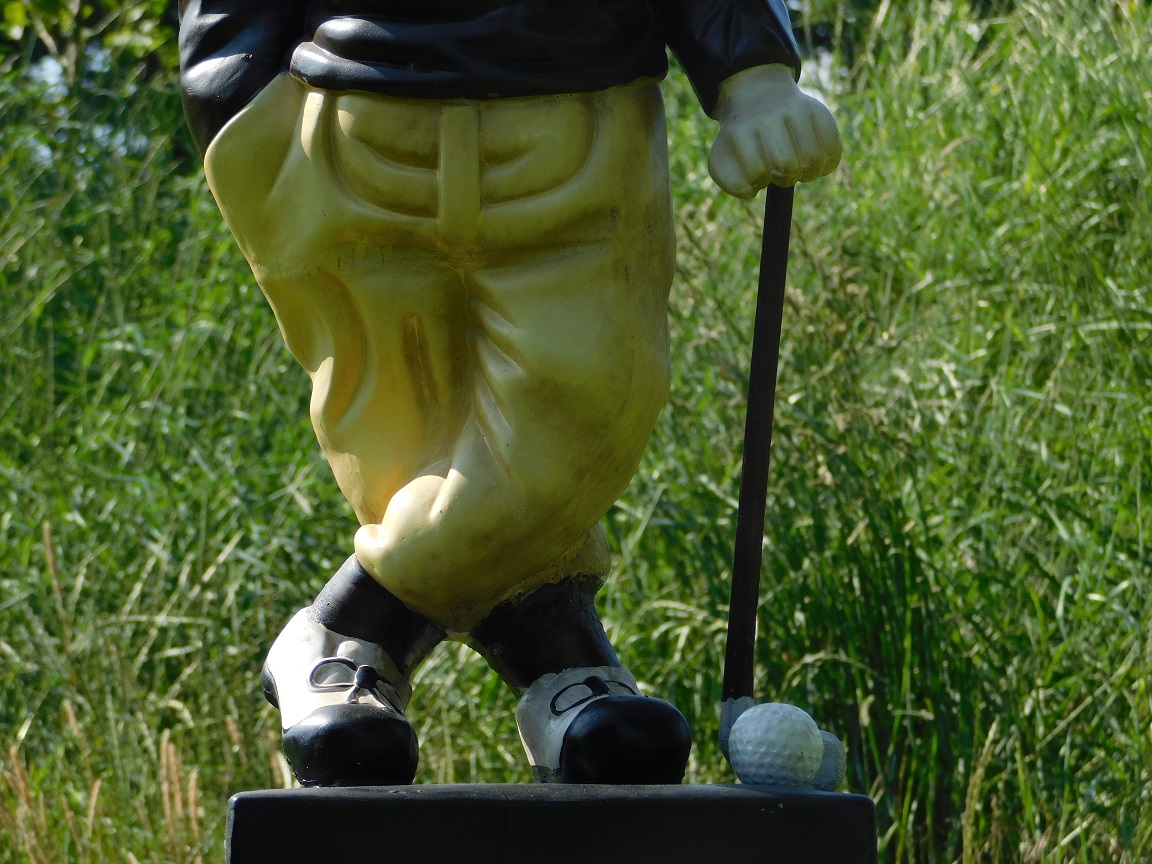 Vintage Statue Golfer - 75 cm - Terracotta - einmalig