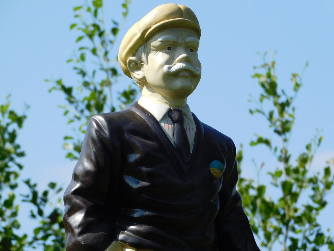 Vintage Statue Golfer - 75 cm - Terracotta - einmalig
