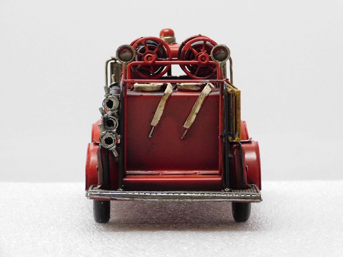 Décorations Voitures Anciennes - Modèle Camion Pompier Fer - 24x11cm