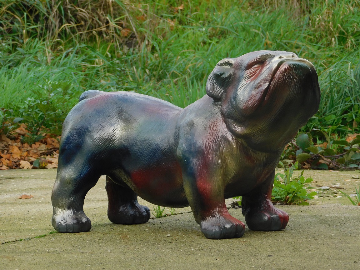 Beeld Bulldog, tuinbeeld / dierenbeeld, polystone