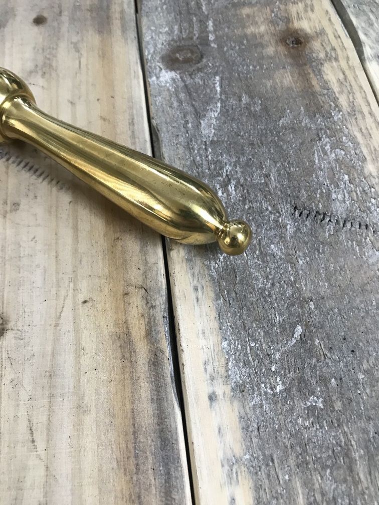 Kotten-Türgriff aus poliertem Messing, Tür, inklusive Dorn 8 x 8 mm
