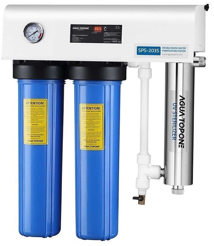 Wasseraufbereitungsanlage für Haus, Trinkwasserfilter, UV-Strahlung