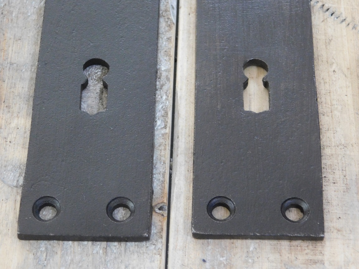 Set deurbeslag - voor kamerdeuren BB 72 - antiek ijzer - klassiek