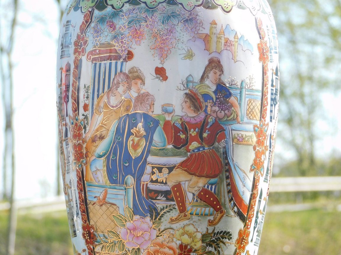 Vintage-Porzellanvase – 60 cm – Asiatischer Stil