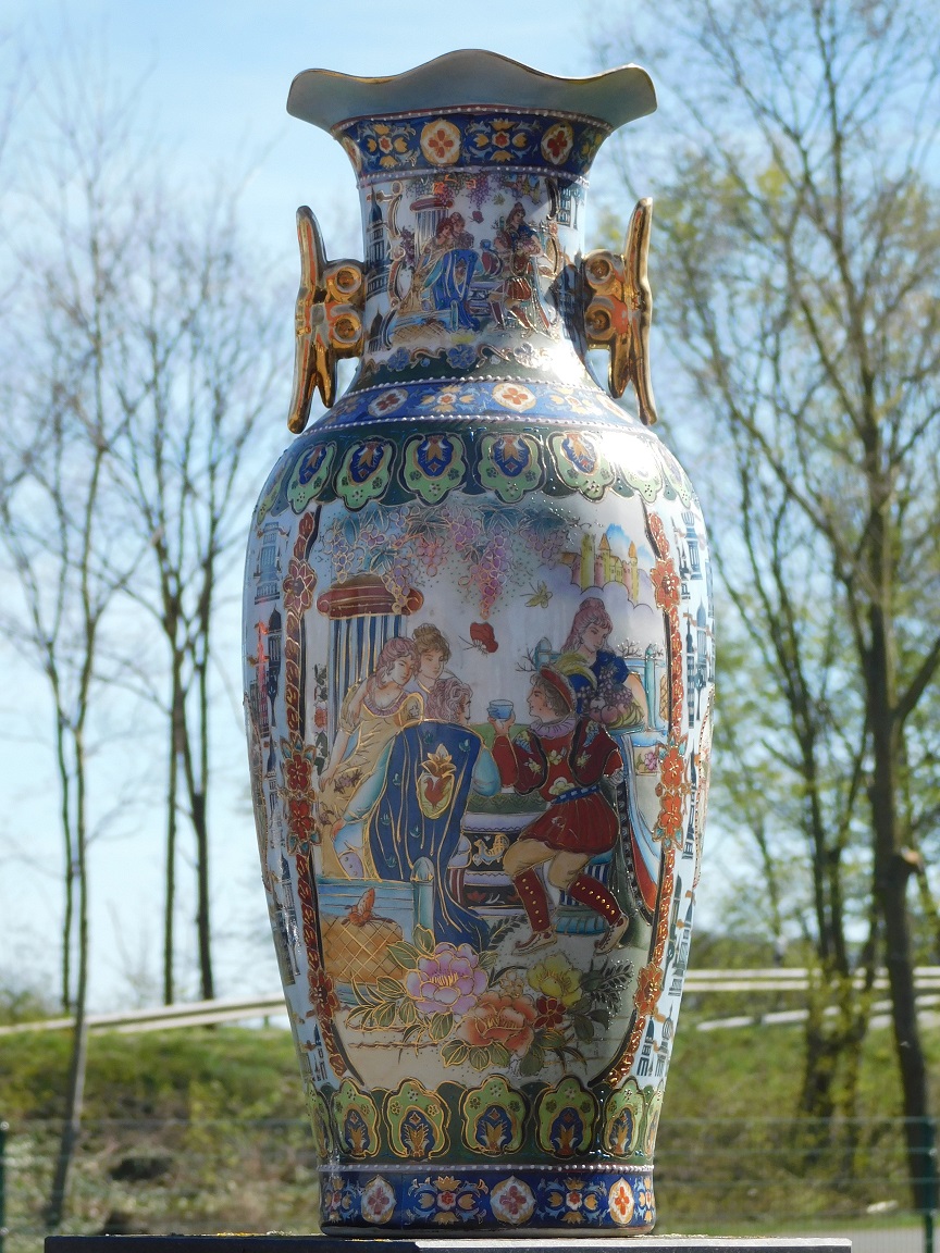Vintage-Porzellanvase – 60 cm – Asiatischer Stil
