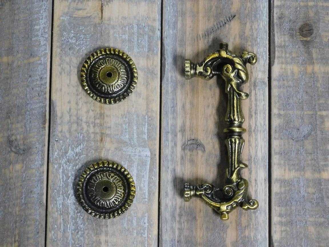 Poignée de porte Gecko : poignée lézard en laiton moulé (30 cm) - France