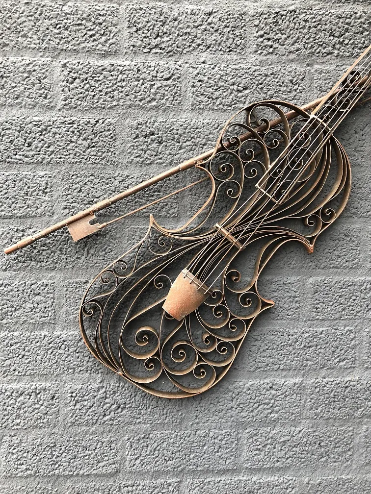 Vivegate Metall-Wanddekoration Olivenzweige - 40,6 X 40,6 Cm, 2-teilig, Schwarz, Rustikaler Stil