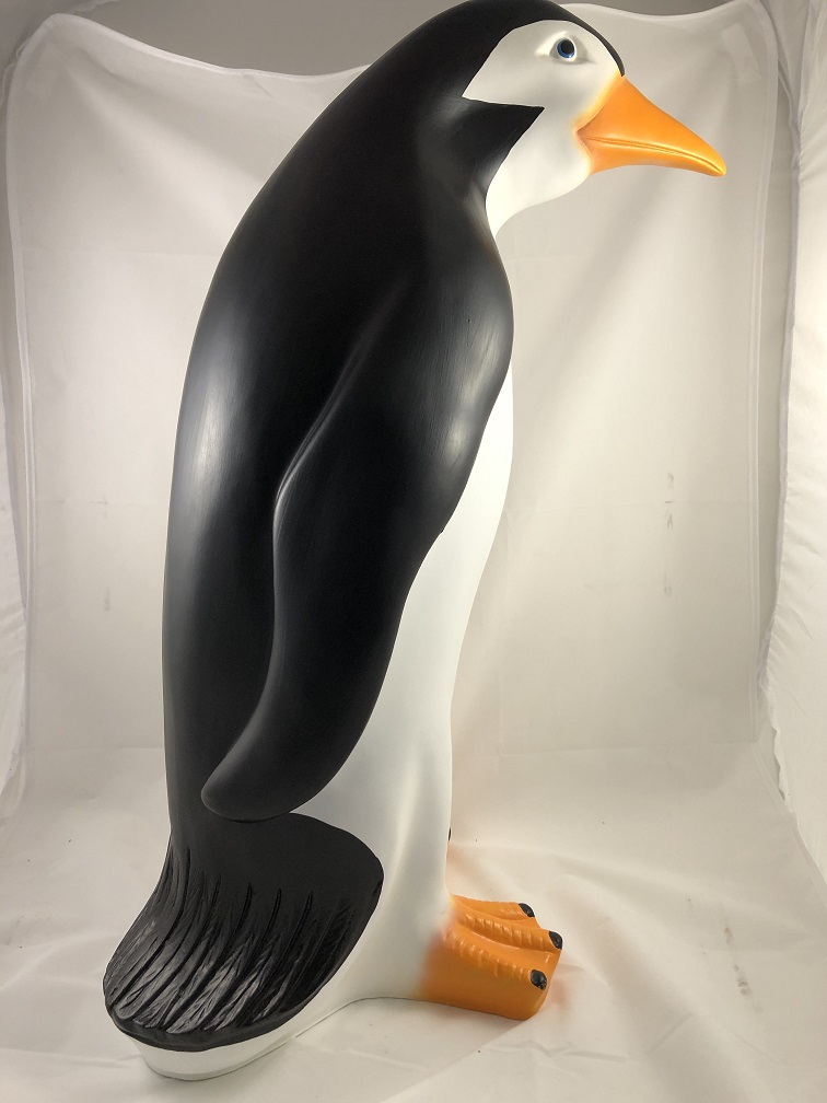 Pinguin-Statue in Farbe, polystein-show