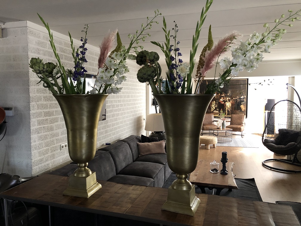 Exklusive Vasen, Kunst / Design Vasen Set für zu Hause, Gold