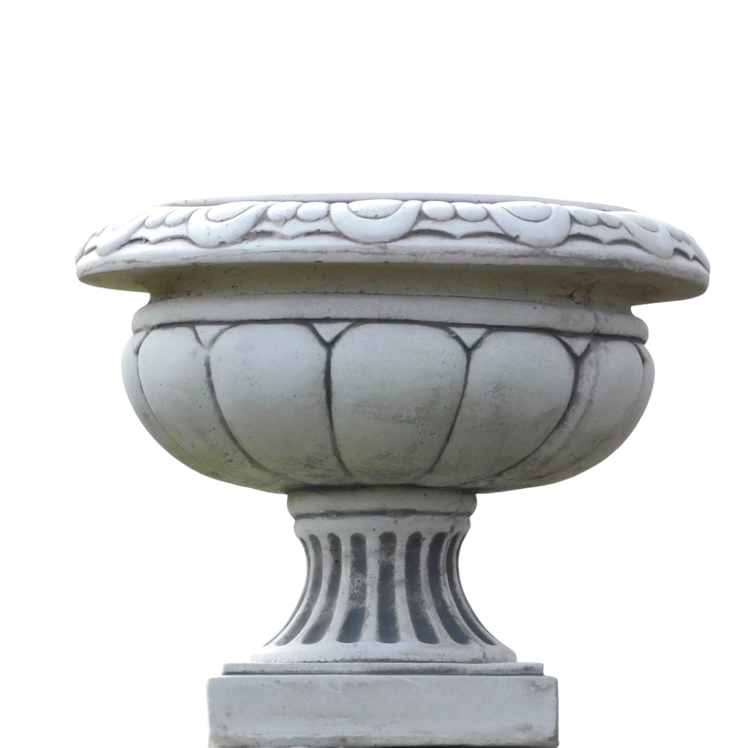 Pot De Fleurs Rond MONA 23 Cm 3L - Design Élégant Avec Pieds, Blanc Avec Trou De Drainage, Intérieur Et Extérieur